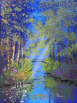 Fließ in Lehde, 30x40 cm, Bild-Nr. A2,  verkaudt