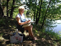 Mit Stiften und Pinseln an der Spree