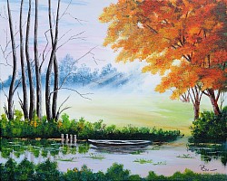 Herbst an der Spree,  40x30 cm, Bild-Nr. 124