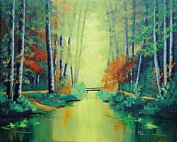 Herbst im Hochwald, 50x40 cm, Bild-Nr.: 125