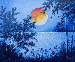 Farbiger Mond 1, 50x40 cm, Bild-Nr. 132