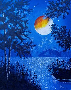 Farbiger Mond 2, 40x50 cm, Bild-Nr. 133